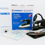 Premium Sonex ES300L pro base Industrial Gravity Steam Iron – 1600W, 220V, Big Base, 4.2L Bottle, Anti-Shine Teflon Shoe, silverstarsteamiron