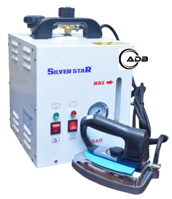 5ltr SilverStar Industrial Steam Iron Boiler System – 2200W, 5 Litre Boiler, Heavy-Duty Iron Box