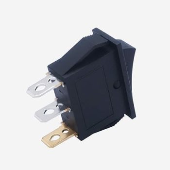 Tovito ISTRI Steam Iron Rocker On/Off One-Way with 3-Pin Red LED – 15A Heavy-Duty Power Switch Commercial/Industrial -Black