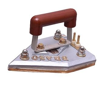 BRASO Laundry Iron 16 Pound [7Kg Weight ] Brass Base 1250 Watt With Connector And Lead Wire