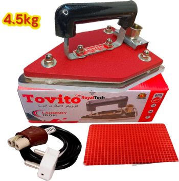 Tovito 4.5kg Heavy Iron Box for Professional Tailoring & Laundry Premium Wire & Pluck 800 W Dry Iron